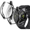 sciuU Cover Protettiva per HUAWEI GT 3 46mm, [2 Pezzi] Custodia con Protezione di Schermo in TPU Flessibile, Morbida Copertura Cornice Resistente per GT3 Smartwatch - Nero + Nero