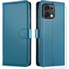 JUNETOP Cover per OPPO A6 Pro (5G/4G) con Vetro Temperato, Blu Turchese