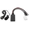 Aramox Cavo Aux per Auto, 12 Pin Autoradio RD4 Bluetooth Musica Cavo Aux Adattatore Nero Sostituzione per C2 C3 C4 C6 C8(Con microfono)
