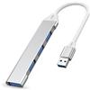 IZyufan Hub USB, adattatore multiporta USB 4 in 1 con 1 porta USB 3.0, 3 porte USB 2.0 Hub USB, connettore USB multiplo, per PC, laptop, MacBook,unità flash USB/HDD mobile e altro