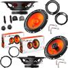 EvoTuning Kit 6 Casse Altoparlanti Anteriori e Posteriori per Fiat Panda 169 dal 2003, compatibile con JBL Stage1 GEN2 Set 2 Woofer +2 Tweeter con Griglie +2 Coassiali +4 Anelli e Cavi Connettori