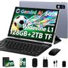 DEERTiME 2026 Novità Tablet 10 Pollici Android AI, 22GB RAM + 128GB ROM (TF/2 To), Tablet Touch 5G+2.4G WiFi, Octa-Core 2.0 GHz, 8000 mAh, GMS, Widevine L1, BT 5.0, Tablet Con Tastiera E Mouse - Grigio