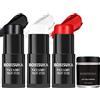 BOBISUKA Pittura per Viso(Nero+Bianco+Rosso)+Polvere da Posa | Body Painting per Trucco Halloween, Carnevale, Feste, Non Tossico