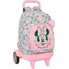 safta MINNIE MOUSE MINTY - Zaino grande con ruote, Compact Evoluzione, rimovibile, ideale per bambini di diverse età, comodo e versatile, qualità e resistenza, 33 x 22 x 45 cm