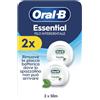 Oral-B Filo Interdentale Cerato, Essential Floss, Cerato, Menta 2x50m