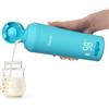 Paruu Scaldabiberon portatile per bambini in viaggio, apertura facile da pulire, riscaldamento rapido in 2 minuti, regolazione della temperatura a 7 livelli, ricarica rapida da 30 W, capacità 350 ml