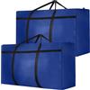 Dntorx Oxford Heavy Duty - 2 sacchetti da 180 l, con chiusura lampo, grande borsa da viaggio, per copriletti, biancheria da letto (blu)