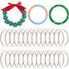 NBEADS 30pz Legno Grezzo A Forma di Anelli, 10cm Diametro Interno Cerchio Bianco Antico Ornamenti Fette di Legno Rotonde per Dipingere Decorazioni per La Casa di L'Albero di Natale