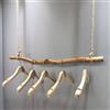 Jcgly Appendiabiti in Legno di Deriva, Appendiabiti Rustico con Rami, Asta Grucce da Soffitto per Esposizione al Dettaglio(Brown,60cm(24in))