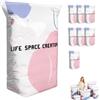 ARCSUN Life Space Creator Vacuum Storage Bags Without Pump,100 * 80 * 30cm (8) | Design 3D autoportante per un utilizzo semplice con una sola mano, chiusura ermetica ideale per vestiti, coperte e viaggi.