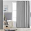 Furlinic Tende Doccia Anti-Muffa Tessuto in Poliestere Grigio Tende Doccia Angolare Impermeabile Lavabile Tenda Vasca da Bagno con 8 Ganci Tenda doccia 120x180cm.