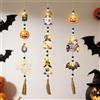 Leonshco Halloween Decorazioni Casa in Legno Sospes, 3 Pendenti Addobbi Halloween con Luci a LED, Forma di Zucca, Pipistrello e Fantasma, Adatti per Finestre, Cortile Anteriore, Casa, Feste, Patio, Parete