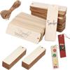 Dekorinex 50 Pezzi Segnalibro Vuoto Rettangolare, 12x3.2cm Segnalibri Vuoti in bambù | Segnalibri Personalizzati Fai Da Te Libri, Etichette da Appendere in Legno, per Dipingere Artigianato Fai da Te Natalizie