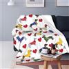 DOTBUY-SHOP Coperta Pile, Flanella Singolo/Matrimoniale Coperta, Stampa Bassotto e Calda Coperta Matrimoniale, Coperta Pile, Inverno Coperta Divano Flanella (100x130cm,Cuore d'Amore Rosso)