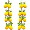 Tuxiaobu Confezione da 2 corde di limoni artificiali, frutta finta, da appendere, decorazioni per la casa, la cucina, oggetti di scena fotografici (filo giallo limone)