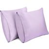 Lirex 2-Pack Federe per Cuscini, 100% Cotone Traspirante Federe Pillow Covers, 40 x 40 cm, Viola