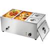 TAIMIKO Bain Marie elettrico in acciaio inox 220 V scaldavivande professionali commerciali con 4 contenitori per Magasini di Piccola, Collazioni, Ristoranti