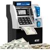 Roadtime Banca salvadanaio bancomat, mini salvadanaio per monete e banconote, cassaforte riutilizzabile, Salvadanaio Digitale per Bambine con carta di debito,Regalo per Compleanno Regali di Natale