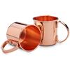 ECHTWERK set di bicchieri in rame, bicchieri in acciaio inox, set da cocktail, bicchieri da cocktail perfetti per gin, vodka e bevande fredde, 2x bicchieri in rame 450ml