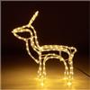 Holyart Renne luminose e animali: Renna luminosa tubo led bianco caldo 120 led h 55 cm corrente ESTERNO