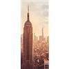 A.Monamour Adesivo Porta Autoadesiva Empire State Building Manhattan A New York Vinile PVC Adesivi per Porte Interne 3D Pellicola Adesiva Poster Sticker Murale Parete Carta da Parati