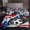 Homemissing Copriletto da calcio trapuntato per bambini e ragazzi con graffiti pallone da calcio trapuntato king size