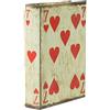 Biscottini Porta Carte da Gioco - Scatola in Legno - Realizzata a Mano e rivestita in stoffa con effetto anticato - 1 compartimento - Dimensioni esterne 10x3x14 cm - Mazzo da 54 carte incluso