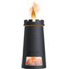 QUMOX Diffusore di Aromi Effetto Fiamma, Diffusore Oli Essenziali 80ml con Pietre di Sale, Luce Notturna, Luce Ambiente Colorata, Timer 1/3/5H, Spegnimento Automatico, Diffusore USB Type-C