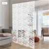 QTREIDG Divisorio da appendere, 12 pezzi, pannelli decorativi da 40 x 40 cm, pieghevole, espandibile individualmente, effetto luce, paravento moderno per soggiorno, camera da letto e ufficio