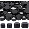 BENECREAT 56 Cappello A Vite in Plastica Nera con Fodera in Schiuma, 4 Stile 18 mm / 24 mm / 28 mm Piatto Rotondo Bottiglia Brocca Contenitore Coperchi per Barattoli