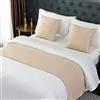 QRGMKL Runner Letto in Tinta Unita Morbida Sciarpa Senza sbiadimento Sciarpe di Biancheria da Letto semplici in Stile Europeo per Camera da Letto Hotel-Style 03||240x50cm for 1.8m Bed