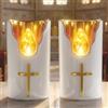 Dongcill 2 Pezzi Candele led, Lumini cimitero led batteria per cimiteri e chiese