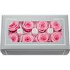 FORTTS Rosa preservata di classe 4-5 cm, rose naturali eterne vere, di alta qualità, rosa immortale dura da 3 a 5 anni, per la festa della mamma, San Valentino, decorazione per feste di matrimonio,