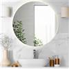 DIVINA HOME Specchio da bagno rotondo retroilluminato tondo d. 90 LUNA Made in Italy