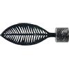 GIRASOLE HOME® Terminale Foglia ad Aghi per Asta da Tenda dal Diametro di 18-20 mm 2 Pezzi in Lega di Zinco (Nero e Argento)