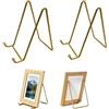 lemgyiamz Espositore Plexiglass, Espositore, Porta Coperchi, Adatto per quadri, piatti da tavola e libri, supporto decorativo per scrivanie domestiche e da ufficio, set di due pezzi, dimensioni 13x19x15 cm