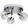 Vetrine in rete Vetrineinrete® Plafoniera circolare da soffitto per specchio orientabile 3 attacchi g9 luce per interni illuminazione casa 19644