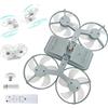 WANWEN Ventilatore da Soffitto con Luce Drone, con Telecomando, Silenzioso, 3 Modalità di Colore, Stile Drone, Portalampada E27, Asta di Prolunga, Adatto per Camere da Letto, Soggiorni e Ufficio (Grigio)