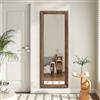 AAZZKANG Specchio da parete in legno con cornice ampia, lunghezza completa 110 x 35 cm, per camera da letto, soggiorno, bagno, montaggio verticale o orizzontale