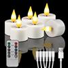 Dixmas Candele LED Piccole per Tavolo del Tè, Effetto Luce Fiammeggiante per Atmosfera Accogliente, Set da 6/12 pezzi, Ideali per Decorazione del Tè e Cena Romantica