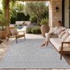 Paco Home Tappeto Per Esterno Da Balcone Terrazza Tappeto Cucina Moderno Boho Etnico, Dimensione:240x340 cm, Colore:Antracite