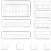 Strehknewen Set di 11 Organizer per Cassetti - Contenitori Trasparenti in Plastica con 4 Misure - Vaschette Impilabili per Trucco, Ufficio, Bagno e Cucina