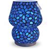 SICIGNANO CASALINGHI Sicignano Luminìa Lampada da Tavolo Ricaricabile LED, 3 Intensità di Luce, USB Type-C, Batteria 2600 mAh, 15 x 15 x 19 cm (Mosaico Azzurro)
