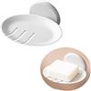 WUBAYI Portasapone, portasapone - Porta sapone auto-drenante doccia per sapone senza perforazione, portasapone con drenaggio per bagno e cucina a parete