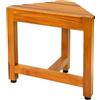 VaeFae Sgabello da doccia angolare in teak，poggiapiedi in legno, panca da doccia per rasatura, sgabello doccia angolare per doccia interna, bagno