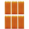 H Hansel Home - Candele per candelabro, cera,Set di 24 pezzi,Altezza 17.5 cm,Ø1.8cm, Candele a bastoncino (colore arancione)