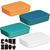 CNKHDZ Set da 4 contenitori con coperchio, contenitori impilabili con coperchio, contenitori in plastica per scaffali, cucina e bagno (Miscela di colori, 36.5 * 26 * 7.7cm)