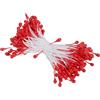 PATIKIL 3mm Doppio Teste Fiore Stame 150pz Fiore Artificiale Stame Pistillo Opaca Floreale Stame per Fai da Te Natale Cartolina Matrimonio Decorazione Luminoso Rosso