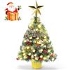 MA3TY Mini Albero di Natale 55cm, Albero di Natale da Tavolo Artificiale con luci a LED e Decorazioni,per Natale, casa, cucina, tavolo da pranzo