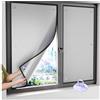 Generico Pellicola Isolante per Finestre Oscurante Totale, Pellicola Riflettente Anti-Calore con Ventosa, Pellicola Anti UV in Alluminio per Casa Ufficio Bagno, 8mm(50x170cm)